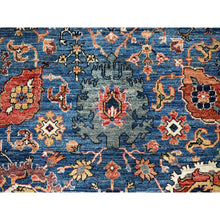 Load image into Gallery viewer, 6&#39;2&quot;x9&#39; Imperial Blue, Aryana Grade, Northwest Persian With All Over Design, Vegetable Dyes, Soft Pile, High Mountain Wool, Hand Knotted, Densely Woven, Oriental Rug FWR6336