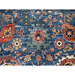 6'2"x9' Imperial Blue, Aryana Grade, Northwest Persian With All Over Design, Vegetable Dyes, Soft Pile, High Mountain Wool, Hand Knotted, Densely Woven, Oriental Rug FWR6336