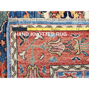 6'2"x9' Imperial Blue, Aryana Grade, Northwest Persian With All Over Design, Vegetable Dyes, Soft Pile, High Mountain Wool, Hand Knotted, Densely Woven, Oriental Rug FWR6336