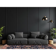 Load image into Gallery viewer, 6&#39;x9&#39;2&quot; Midnight Blue, Aryana Collection, Heriz All Over Design, Vegetable Dyes, Soft Pile, High Mountain Wool, Hand Knotted, Densely Woven, Oriental Rug FWR6342