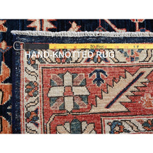 Load image into Gallery viewer, 6&#39;x9&#39;2&quot; Midnight Blue, Aryana Collection, Heriz All Over Design, Vegetable Dyes, Soft Pile, High Mountain Wool, Hand Knotted, Densely Woven, Oriental Rug FWR6342