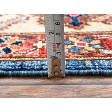 Load image into Gallery viewer, 6&#39;1&quot;x11&#39;7&quot; Bayern Blue, Aryana Grade, Serapi Heriz With Geometric Medallion Design, Vegetable Dyes, High Mountain Wool, Hand Knotted, Soft Pile, Densely Woven, Gallery Size, Wide Runner, Oriental Rug FWR6348