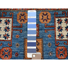 Load image into Gallery viewer, 5&#39;2&quot;x7&#39; Imperial Blue, Antique Karachopf Kazak Design, Vegetable Dyes, Soft Pile, High Mountain Wool, Hand Knotted, Densely Woven, Oriental Rug FWR6354