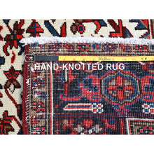 Load image into Gallery viewer, 9&#39;3&quot;x11&#39;8&quot; Watermelon Red, Cleaned, Semi Antique Persian Heriz Design And Geometric Medallions, Great Condition Vibrant Wool, Sides And Ends Professionally Secured, Cropped Thin, Evenly Worn Oriental Rug FWR630