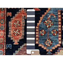 Load image into Gallery viewer, 4&#39;x9&#39;9&quot; Midnight Blue, Northwest Persian With Large Paisley Design, Aryana Collection, Vegetable Dyes, Soft Pile, High Mountain Wool, Hand Knotted, Densely Woven, Extra Wide Runner, Oriental Rug FWR6384