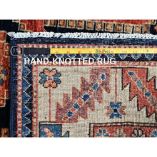 Load image into Gallery viewer, 4&#39;x9&#39;9&quot; Midnight Blue, Northwest Persian With Large Paisley Design, Aryana Collection, Vegetable Dyes, Soft Pile, High Mountain Wool, Hand Knotted, Densely Woven, Extra Wide Runner, Oriental Rug FWR6384