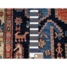 Load image into Gallery viewer, 4&#39;x9&#39;9&quot; Midnight Blue, Northwest Persian With Large Paisley Design, Aryana Grade, Vegetable Dyes, Soft Pile, High Mountain Wool, Hand Knotted, Densely Woven, Extra Wide Runner, Oriental Rug FWR6390