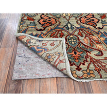 Load image into Gallery viewer, 2&#39;9&quot;x9&#39;10&quot; Oyster Gray, Bijar Garus Design, Aryana Grade, Vegetable Dyes, High Mountain Wool, Hand Knotted, Soft Pile, Densely Woven, Runner, Oriental Rug FWR6408