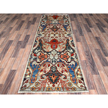 Load image into Gallery viewer, 2&#39;6&quot;x8&#39;1&quot; Mirage Gray, Bijar Garus Design, Aryana Collection, Vegetable Dyes, Soft Pile, High Mountain Wool, Hand Knotted, Densely Woven, Runner, Oriental Rug FWR6414