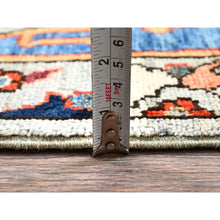 Load image into Gallery viewer, 2&#39;6&quot;x8&#39;1&quot; Mirage Gray, Bijar Garus Design, Aryana Collection, Vegetable Dyes, Soft Pile, High Mountain Wool, Hand Knotted, Densely Woven, Runner, Oriental Rug FWR6414