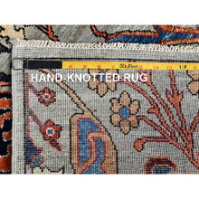 Load image into Gallery viewer, 2&#39;6&quot;x8&#39;1&quot; Mirage Gray, Bijar Garus Design, Aryana Collection, Vegetable Dyes, Soft Pile, High Mountain Wool, Hand Knotted, Densely Woven, Runner, Oriental Rug FWR6414