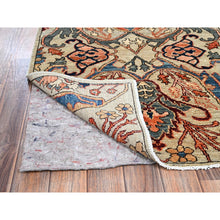 Load image into Gallery viewer, 2&#39;8&quot;x9&#39;7&quot; Oyster Gray, Bijar Garus Design, Aryana Collection, Vegetable Dyes, High Mountain Wool, Hand Knotted, Soft Pile, Densely Woven, Runner, Oriental Rug FWR6420