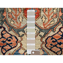 Load image into Gallery viewer, 2&#39;8&quot;x9&#39;7&quot; Oyster Gray, Bijar Garus Design, Aryana Collection, Vegetable Dyes, High Mountain Wool, Hand Knotted, Soft Pile, Densely Woven, Runner, Oriental Rug FWR6420