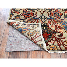 Load image into Gallery viewer, 2&#39;9&quot;x9&#39;10&quot; Castle Gray, Bijar Garus Design, Aryana Grade, Vegetable Dyes, Soft Pile, High Mountain Wool, Hand Knotted, Densely Woven, Runner, Oriental Rug FWR6426