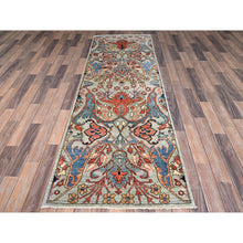 Load image into Gallery viewer, 2&#39;8&quot;x8&#39;3&quot; Agate Gray, Aryana Collection, Bijar Garus Design, Vegetable Dyes, High Mountain Wool, Hand Knotted, Soft Pile, Densely Woven, Runner, Oriental Rug FWR6438