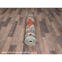 Load image into Gallery viewer, 2&#39;8&quot;x8&#39;3&quot; Agate Gray, Aryana Collection, Bijar Garus Design, Vegetable Dyes, High Mountain Wool, Hand Knotted, Soft Pile, Densely Woven, Runner, Oriental Rug FWR6438