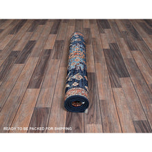 Load image into Gallery viewer, 3&#39;1&quot;x4&#39;10&quot; Yale Blue, Heriz All Over Design, Aryana Collection, Vegetable Dyes, Hand Knotted, Soft Pile, High Mountain Wool, Densely Woven, Oriental Rug FWR6456