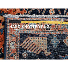 Load image into Gallery viewer, 3&#39;1&quot;x4&#39;10&quot; Yale Blue, Heriz All Over Design, Aryana Collection, Vegetable Dyes, Hand Knotted, Soft Pile, High Mountain Wool, Densely Woven, Oriental Rug FWR6456
