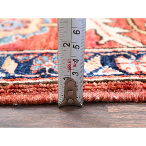 3'1"x5' Summer Fig Red, Northwest Persian Flower Design With Serrated Leafs, Aryana Grade, Vegetable Dyes, Soft Pile, High Mountain Wool, Hand Knotted, Densely Woven, Oriental Rug FWR6474