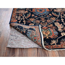 Load image into Gallery viewer, 3&#39;x4&#39;10&quot; Midnight Blue, Aryana Collection, Heriz All Over Design, Vegetable Dyes, Soft Pile, Hand Knotted, High Mountain Wool, Densely Woven, Oriental Rug FWR6480
