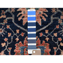 Load image into Gallery viewer, 3&#39;x4&#39;10&quot; Midnight Blue, Aryana Collection, Heriz All Over Design, Vegetable Dyes, Soft Pile, Hand Knotted, High Mountain Wool, Densely Woven, Oriental Rug FWR6480
