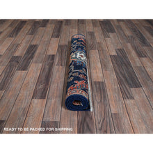 Load image into Gallery viewer, 3&#39;x4&#39;10&quot; Midnight Blue, Aryana Collection, Heriz All Over Design, Vegetable Dyes, Soft Pile, Hand Knotted, High Mountain Wool, Densely Woven, Oriental Rug FWR6480