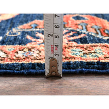 Load image into Gallery viewer, 3&#39;x4&#39;10&quot; Midnight Blue, Aryana Collection, Heriz All Over Design, Vegetable Dyes, Soft Pile, Hand Knotted, High Mountain Wool, Densely Woven, Oriental Rug FWR6480