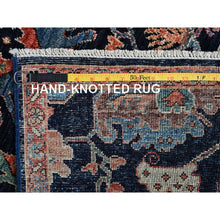 Load image into Gallery viewer, 3&#39;x4&#39;10&quot; Midnight Blue, Aryana Collection, Heriz All Over Design, Vegetable Dyes, Soft Pile, Hand Knotted, High Mountain Wool, Densely Woven, Oriental Rug FWR6480