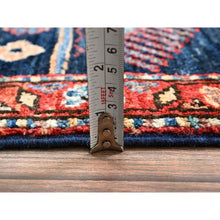 Load image into Gallery viewer, 3&#39;x5&#39;1&quot; Midnight Blue, Heriz All Over Design, Aryana Collection, Vegetable Dyes, Soft Pile, Hand Knotted, High Mountain Wool, Densely Woven, Oriental Rug FWR6492