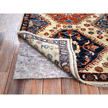 Load image into Gallery viewer, 2&#39;7&quot;x4&#39;10&quot; Chiffon White, Northwest Persian With Medallions Design, Aryana Collection, Vegetable Dyes, Soft Pile, High Mountain Wool, Hand Knotted, Densely Woven, Oriental Rug FWR6498