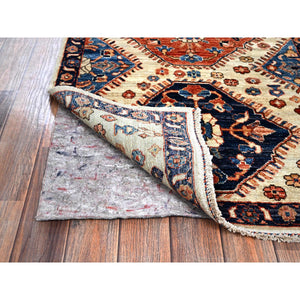 2'7"x4'10" Chiffon White, Northwest Persian With Medallions Design, Aryana Collection, Vegetable Dyes, Soft Pile, High Mountain Wool, Hand Knotted, Densely Woven, Oriental Rug FWR6498