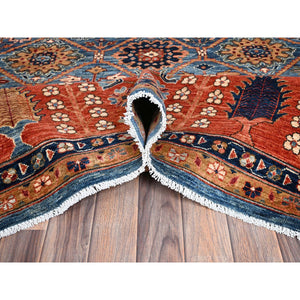 10'x14' Horizon Blue, Classic Persian Garden Trellis Design, Aryana Collection, Vegetable Dyes, Soft Pile, High Mountain Wool, Hand Knotted, Densely Woven, Oriental Rug FWR6552