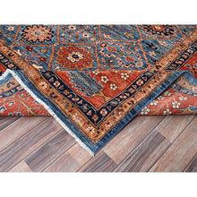 Load image into Gallery viewer, 10&#39;x14&#39; Horizon Blue, Classic Persian Garden Trellis Design, Aryana Collection, Vegetable Dyes, Soft Pile, High Mountain Wool, Hand Knotted, Densely Woven, Oriental Rug FWR6552