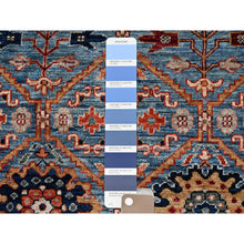 Load image into Gallery viewer, 10&#39;x14&#39; Horizon Blue, Classic Persian Garden Trellis Design, Aryana Collection, Vegetable Dyes, Soft Pile, High Mountain Wool, Hand Knotted, Densely Woven, Oriental Rug FWR6552