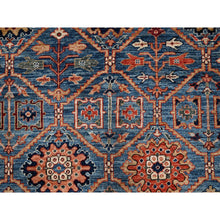 Load image into Gallery viewer, 10&#39;x14&#39; Horizon Blue, Classic Persian Garden Trellis Design, Aryana Collection, Vegetable Dyes, Soft Pile, High Mountain Wool, Hand Knotted, Densely Woven, Oriental Rug FWR6552