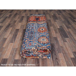 10'x14' Horizon Blue, Classic Persian Garden Trellis Design, Aryana Collection, Vegetable Dyes, Soft Pile, High Mountain Wool, Hand Knotted, Densely Woven, Oriental Rug FWR6552