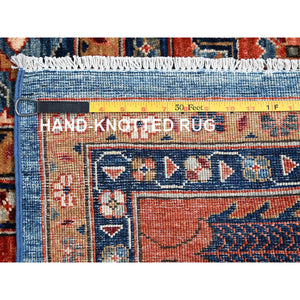 10'x14' Horizon Blue, Classic Persian Garden Trellis Design, Aryana Collection, Vegetable Dyes, Soft Pile, High Mountain Wool, Hand Knotted, Densely Woven, Oriental Rug FWR6552