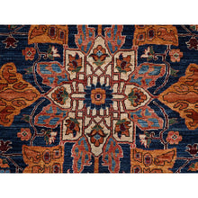Load image into Gallery viewer, 10&#39;2&quot;x13&#39;8&quot; Coral Red, Serapi Heriz With Large Medallion Design, Aryana Collection, Vegetable Dyes, Soft Pile, High Mountain Wool, Hand Knotted, Densely Woven, Oriental Rug FWR6564