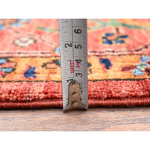 Load image into Gallery viewer, 10&#39;2&quot;x13&#39;8&quot; Coral Red, Serapi Heriz With Large Medallion Design, Aryana Collection, Vegetable Dyes, Soft Pile, High Mountain Wool, Hand Knotted, Densely Woven, Oriental Rug FWR6564