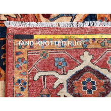 Load image into Gallery viewer, 10&#39;2&quot;x13&#39;8&quot; Coral Red, Serapi Heriz With Large Medallion Design, Aryana Collection, Vegetable Dyes, Soft Pile, High Mountain Wool, Hand Knotted, Densely Woven, Oriental Rug FWR6564