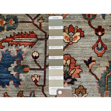 Load image into Gallery viewer, 10&#39;4&quot;x14&#39; Light Green, Heriz All Over Design, Aryana Collection, Vegetable Dyes, Soft Pile, Hand Knotted, High Mountain Wool, Densely Woven, Oriental Rug FWR6582