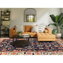 Load image into Gallery viewer, 9&#39;2&quot;x11&#39;10&quot; Yale Blue, Northwest Persian All Over Design, Vegetable Dyes, Aryana Grade, Soft Pile, High Mountain Wool, Hand Knotted, Densely Woven, Oriental Rug FWR6594