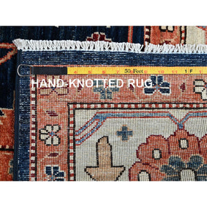 9'2"x11'10" Yale Blue, Northwest Persian All Over Design, Vegetable Dyes, Aryana Grade, Soft Pile, High Mountain Wool, Hand Knotted, Densely Woven, Oriental Rug FWR6594