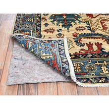 Load image into Gallery viewer, 5&#39;3&quot;x8&#39;6&quot; Parchment White, Northwest Persian with Serrated Gul Motif, Aryana Collection, Vegetable Dyes, Soft Pile, High Mountain Wool, Hand Knotted, Densely Woven, Oriental Rug FWR6606