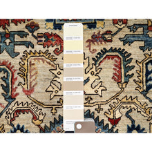 Load image into Gallery viewer, 5&#39;3&quot;x8&#39;6&quot; Parchment White, Northwest Persian with Serrated Gul Motif, Aryana Collection, Vegetable Dyes, Soft Pile, High Mountain Wool, Hand Knotted, Densely Woven, Oriental Rug FWR6606