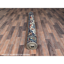 Load image into Gallery viewer, 5&#39;3&quot;x8&#39;6&quot; Parchment White, Northwest Persian with Serrated Gul Motif, Aryana Collection, Vegetable Dyes, Soft Pile, High Mountain Wool, Hand Knotted, Densely Woven, Oriental Rug FWR6606
