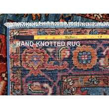 Load image into Gallery viewer, 2&#39;9&quot;x12&#39;10&quot; Imperial Blue, Heriz All Over Design, Aryana Grade, Vegetable Dyes, High Mountain Wool, Hand Knotted, Soft Pile, Densely Woven, Runner, Oriental Rug FWR6636