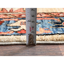 Load image into Gallery viewer, 2&#39;9&quot;x11&#39;9&quot; Parchment White, Karajeh With Tribal Medallions Design, Aryana Collection, Vegetable Dyes, High Mountain Wool, Soft Pile, Hand Knotted, Densely Woven, Runner, Oriental Rug FWR6654