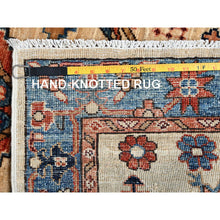 Load image into Gallery viewer, 2&#39;9&quot;x11&#39;9&quot; Parchment White, Karajeh With Tribal Medallions Design, Aryana Collection, Vegetable Dyes, High Mountain Wool, Soft Pile, Hand Knotted, Densely Woven, Runner, Oriental Rug FWR6654
