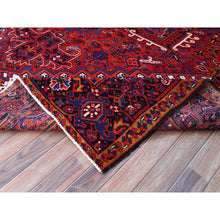 Load image into Gallery viewer, 10&#39;x12&#39;9&quot; Goji Berry Red With Large Centre Medallion, 100% Wool, Hand Knotted, Tribal Weaving, Clean, Ends And Sides Secured, Good Condition, Persian Heriz Vintage Oriental Rug FWR660